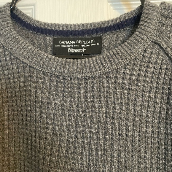 Banana Republic Gray Crewneck Sweater Timeless Knit - Picture 3 of 5